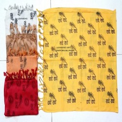 Radhe Radhe mantra printed scarves