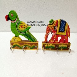 wooden painted key holders