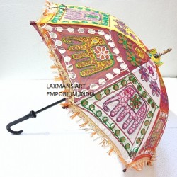 hand embroidery umbrella for decoration from banaras