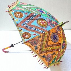 Cotton small umbrella with embroidery for decoration