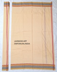 Cotton dhoti with duppatta set for puja for men