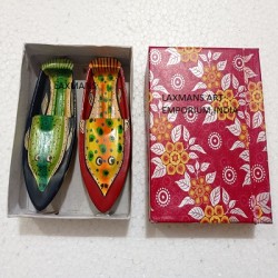 Fish hand painted boats from varanasi for children