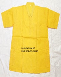 Khadi cotton half sleeve kurta for puja