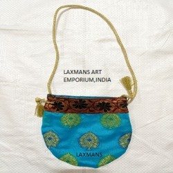 Silk zari ladies bags from banarasi silk