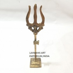 Brass trishul for puja